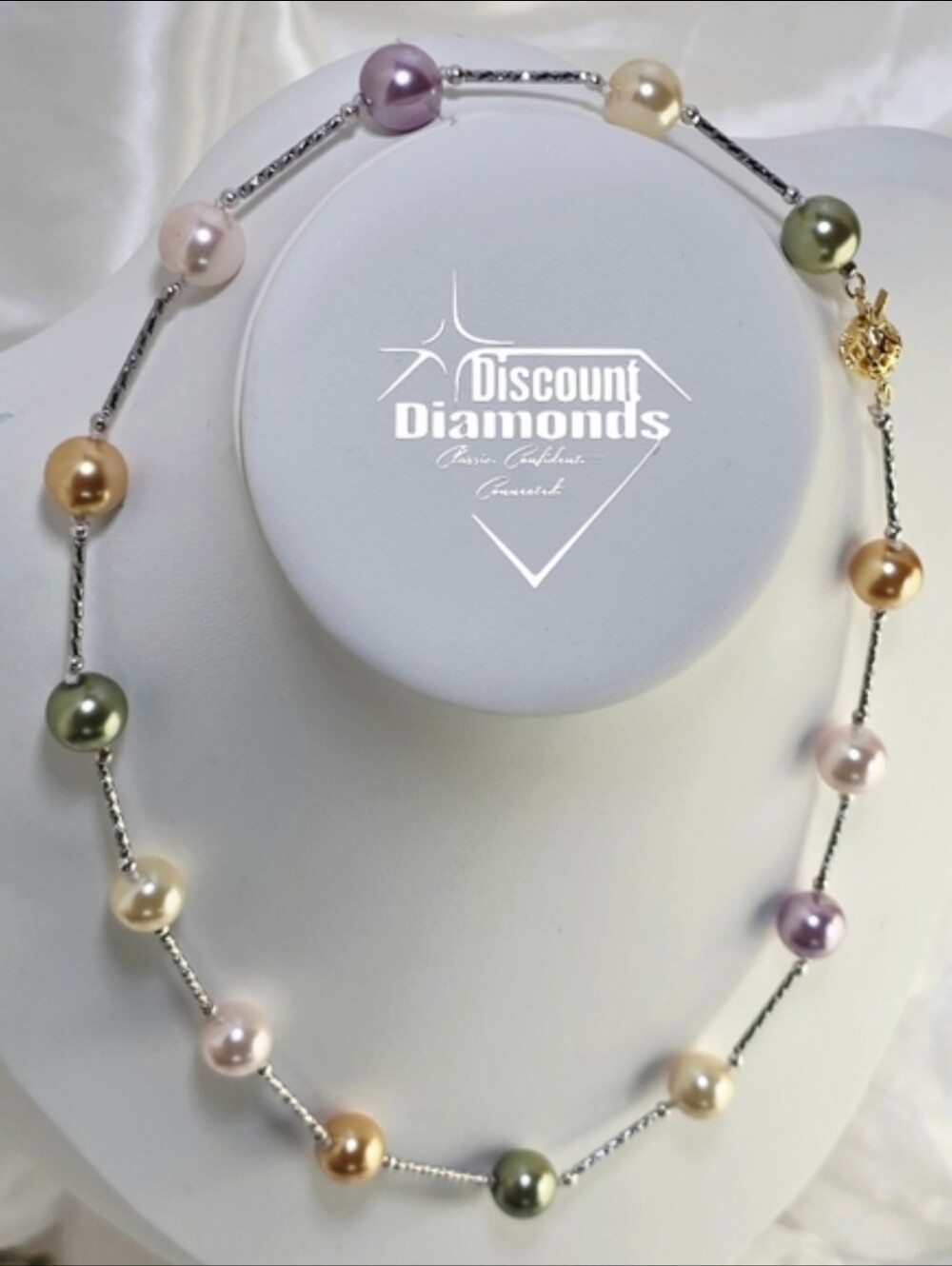 South Sea Pearl 10 mm Necklace in Soft Pastel Colors 18, 20, 22, & 24 Inch Sizes